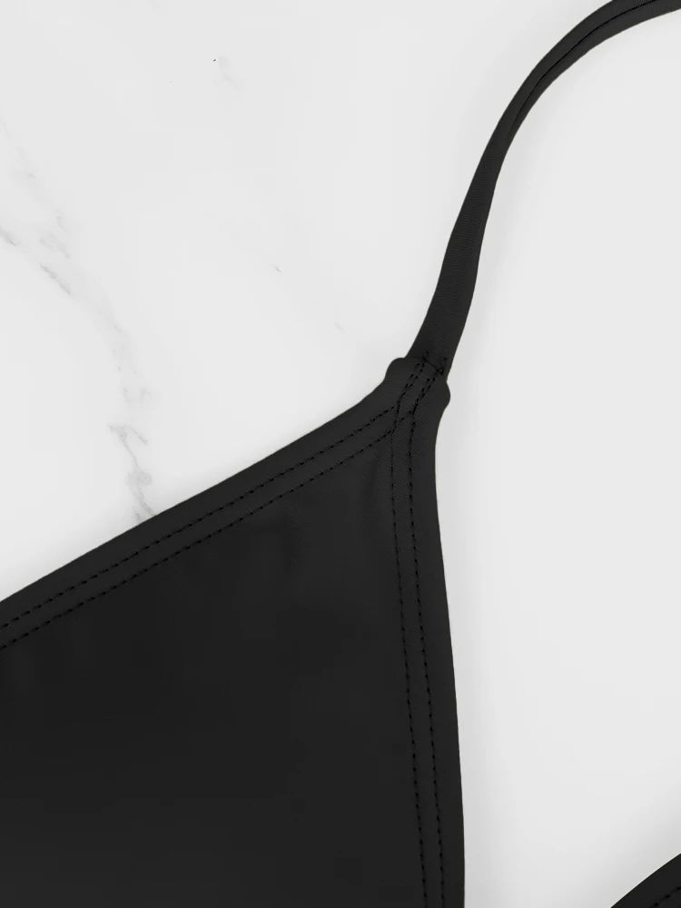 Solid Halter Bareback Bikini Top