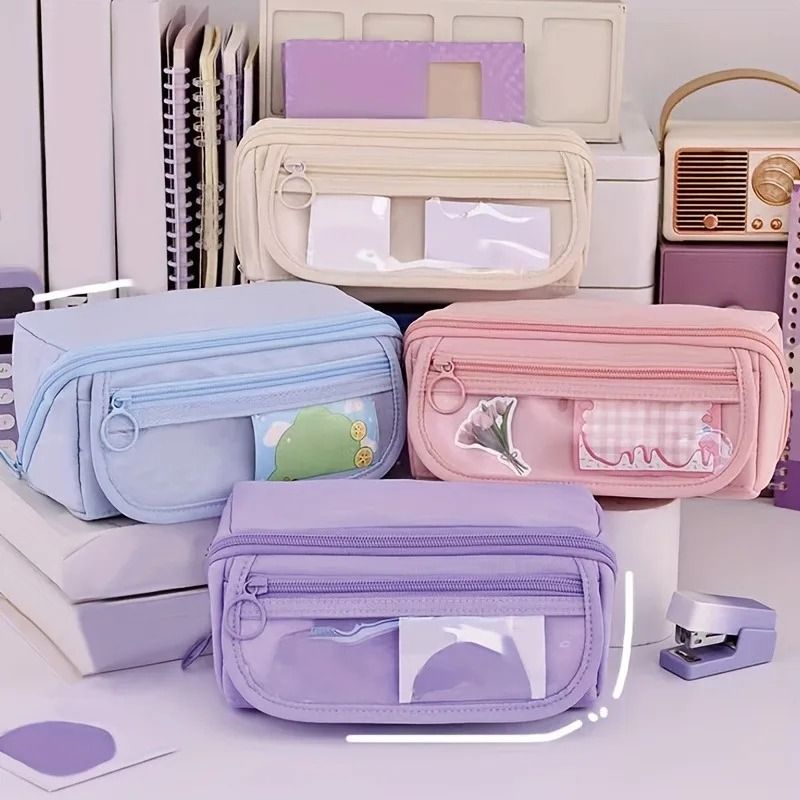Large Capacity Pencil Case Organizer for School and Office Supplies