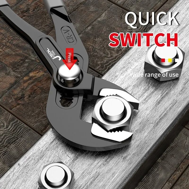 Adjustable Water Pump Pliers with Quick Release and Non Slip Handle