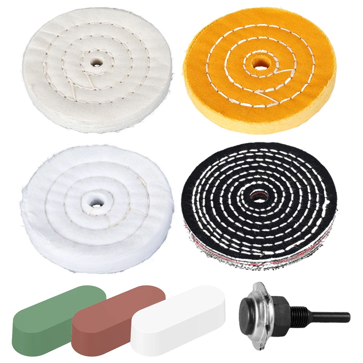 4 Inch Polishing Wheel Cloth Buffing Pad for Metal Jewelry Mirror Finish