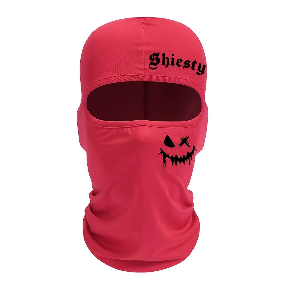 Smiling Face Print Unisex Balaclava Neck Cover Mask