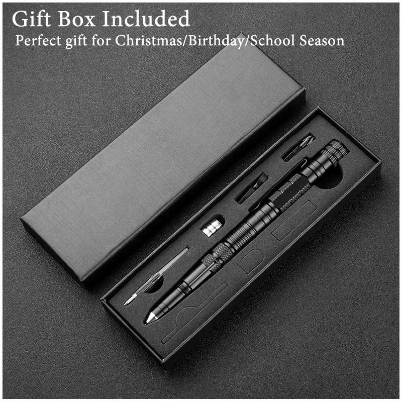 10 In 1 Tactical Multi Function Survival Pen With Flashlight Screwdriver And Bottle Opener