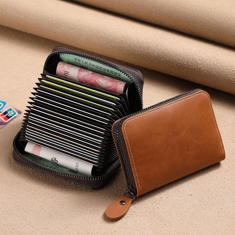 RFID Blocking Passport Wallet with Zipper Coin Pocket and Multi Card Holder