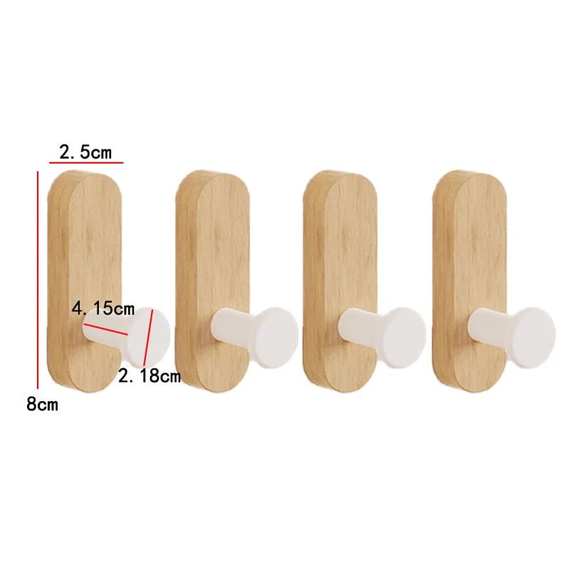 Scandinavian Wooden Wall Hook Pebble Style Coat Hanger