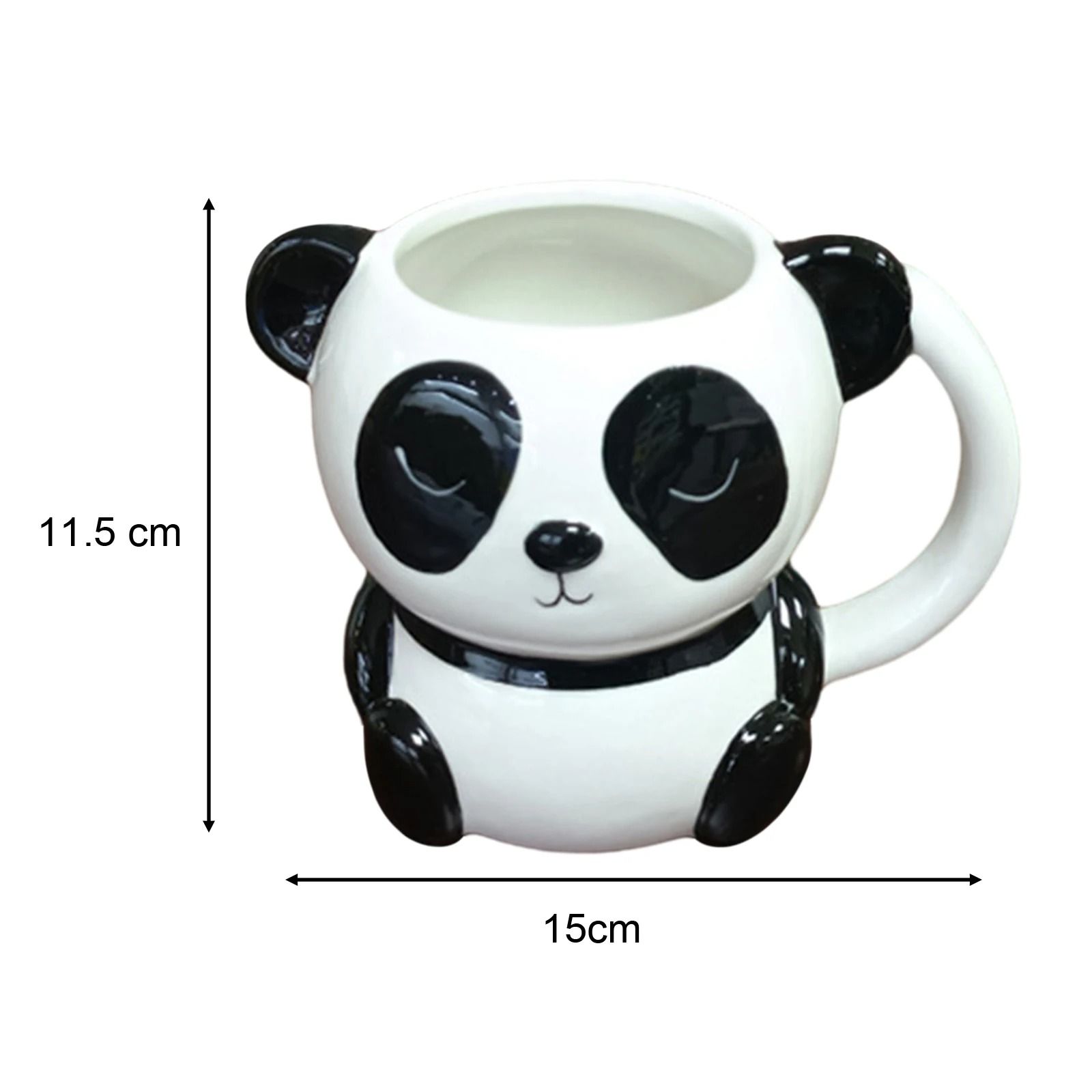 Childrens Cartoon Ceramic Mug with Bear and Raccoon Designs