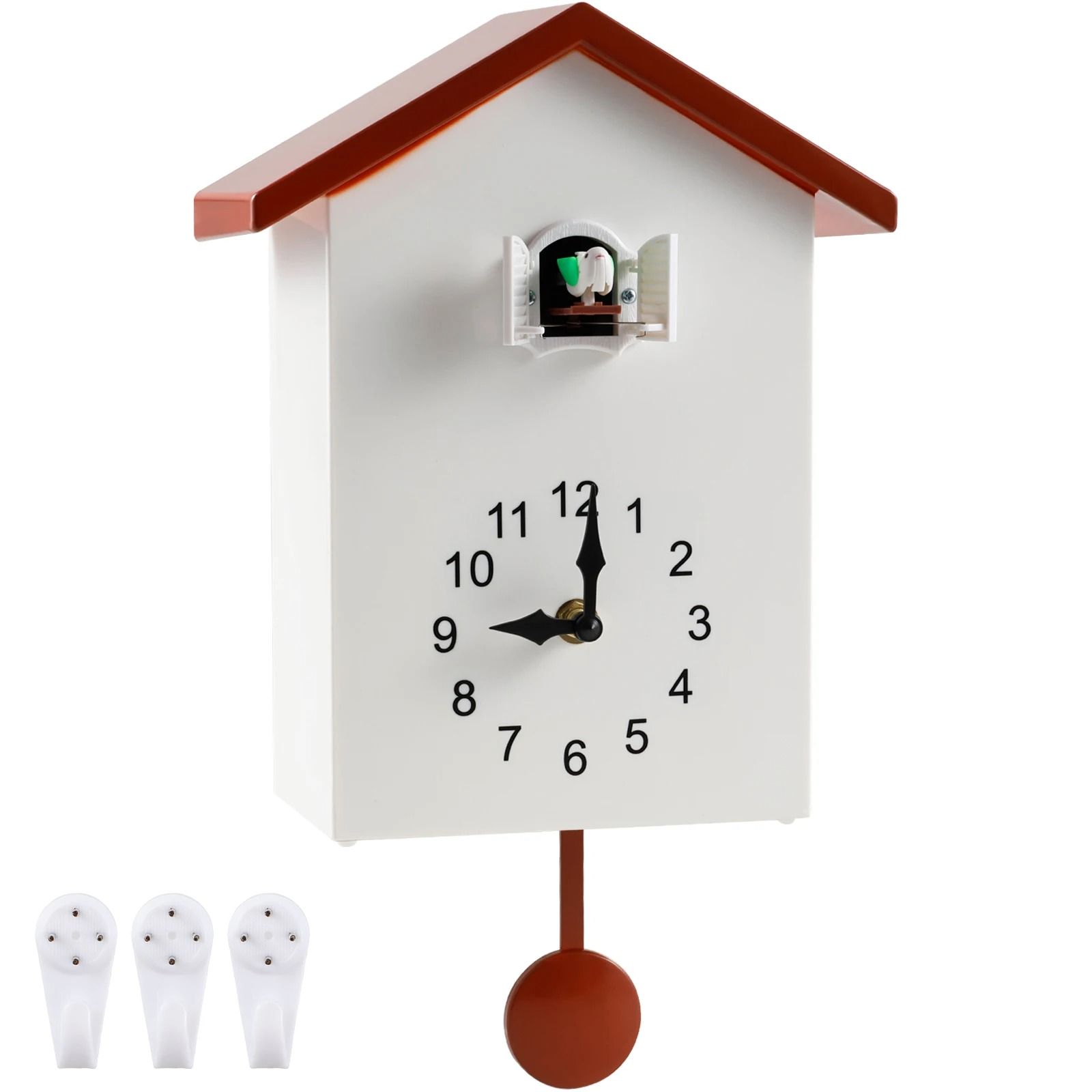 Creative Cuckoo Wall Clock with Bird Sound and Silent Movement