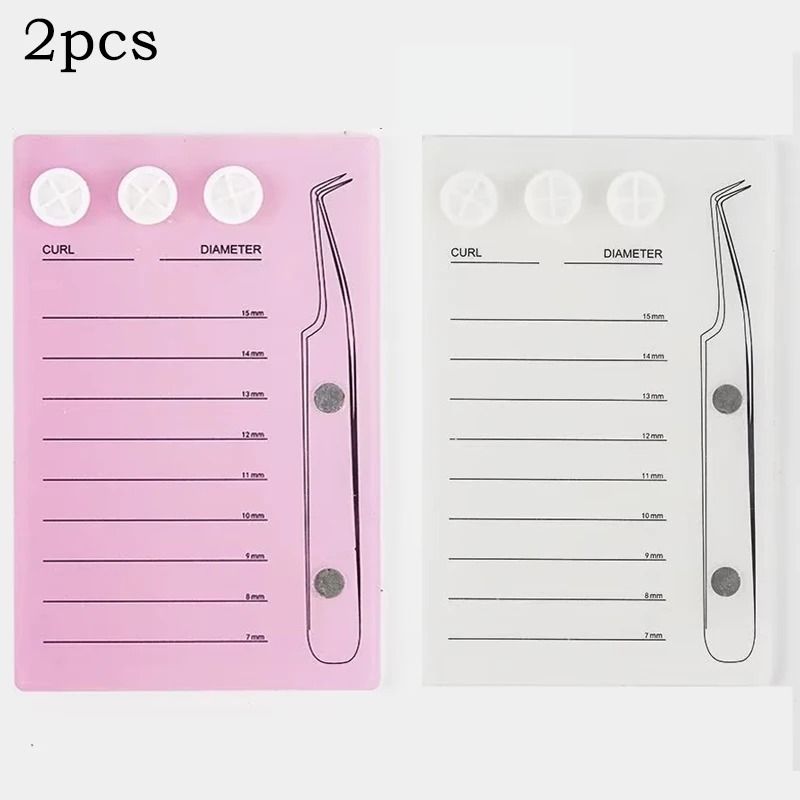 Magnetic Acrylic Eyelash Extension Scale Holder with Glue Pallet Cup