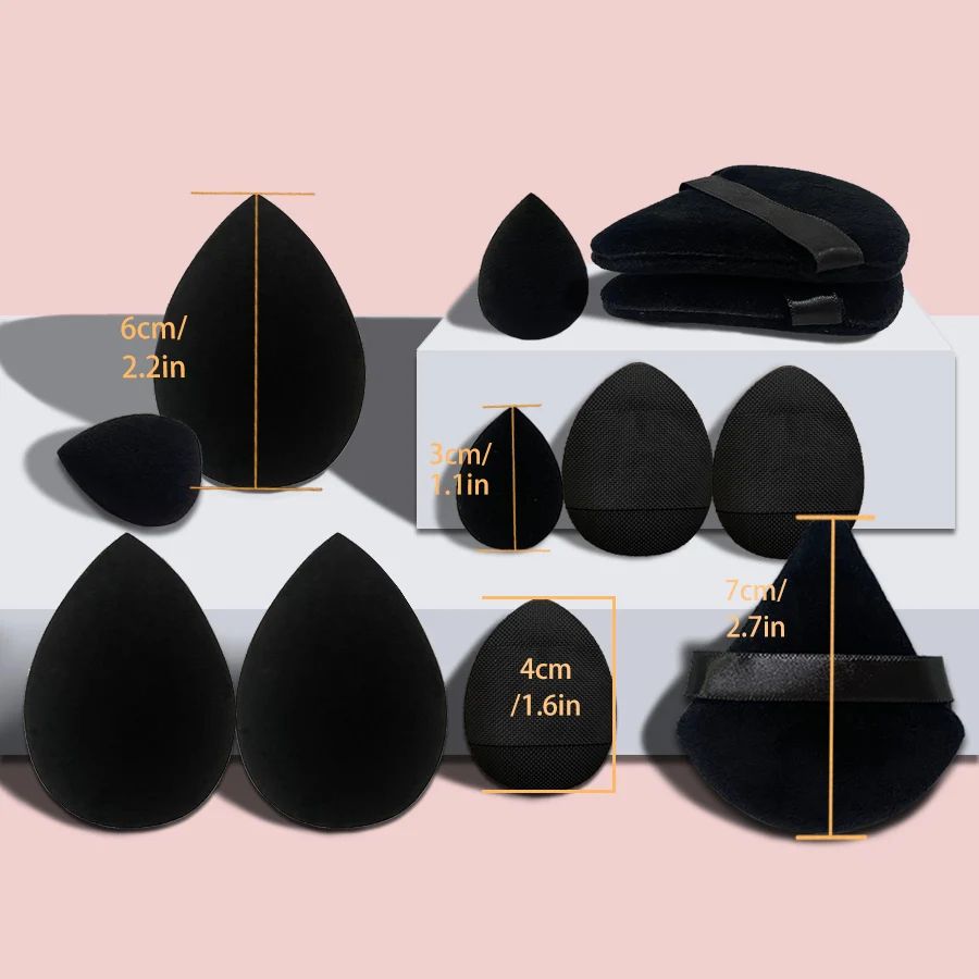 Makeup Tool Set with Giant Soft Makeup Egg Sponges, Ideal for Powder, Base, Corner & Setting, Best for Novice & Pro