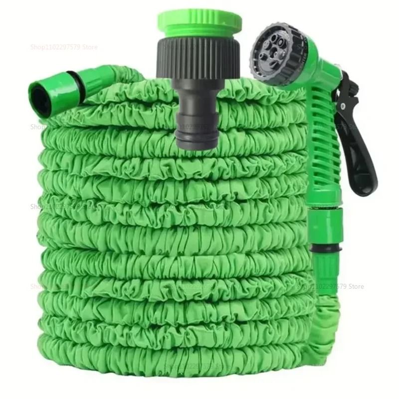 Retractable Magic Garden Hose with High Pressure Water Gun for Car Wash and Home Use