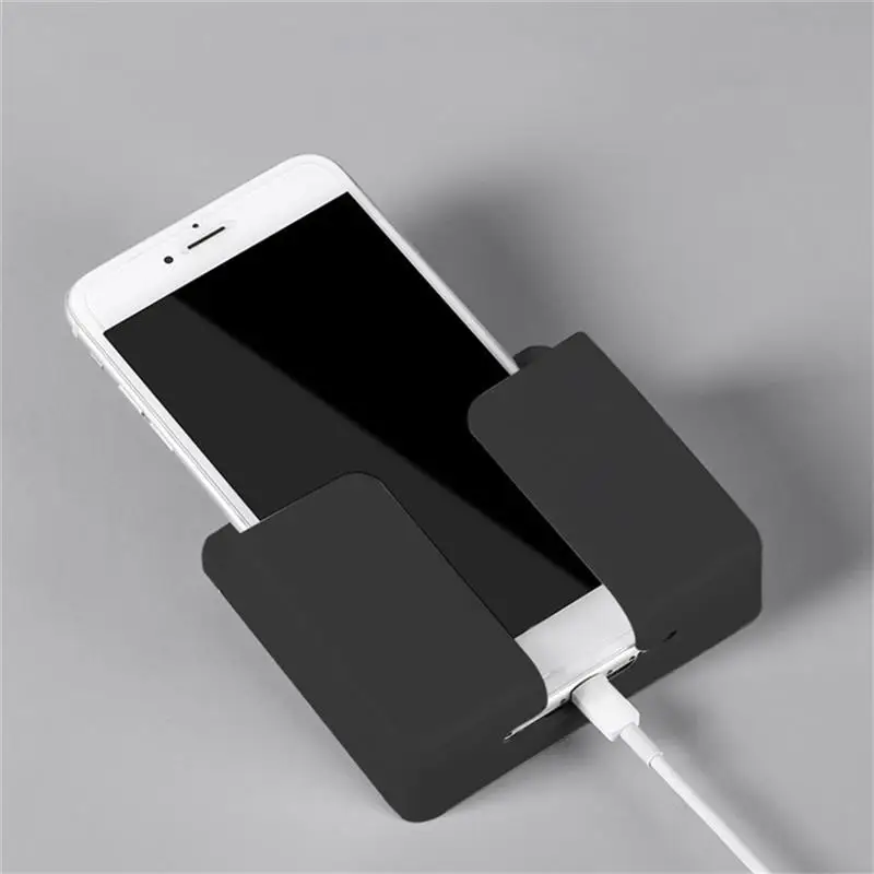 Self-Adhesive Phone Shelf Remote Control Storage Shelf Wall Mounted Bedside Bathroom Organizer