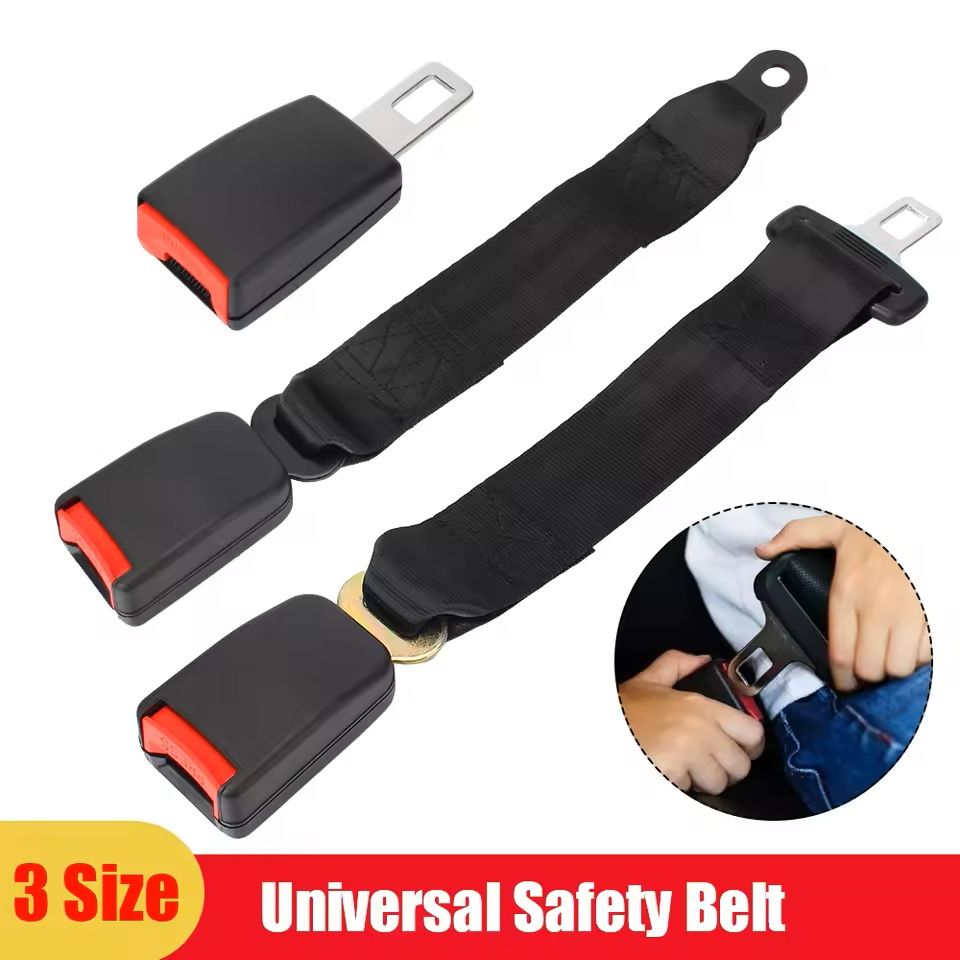 Universal Seat Belt Extender Clip with 20–22mm Tongue Adapter