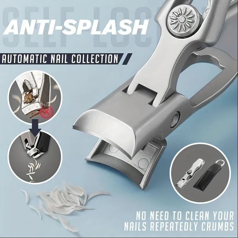 Stainless Steel Nail Clipper For Thick And Long Nails Wide Jaw Sharp Blades
