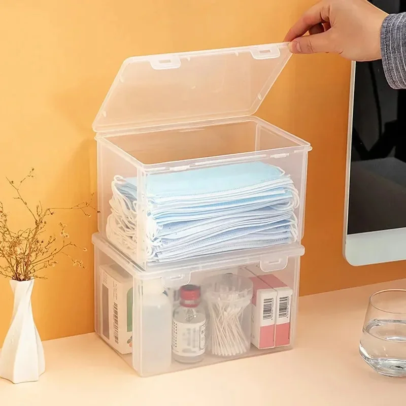 Clear Pencil Case Art Supply Organizer Portable Pastel Storage Box