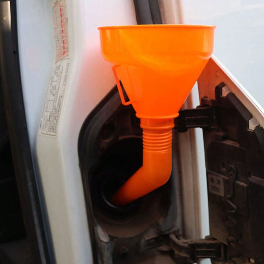 Refueling Funnel with Filter for Motorcycles & Cars Gasoline Engine Oil Funnel, Long Mouth Design, Car Repair Tool