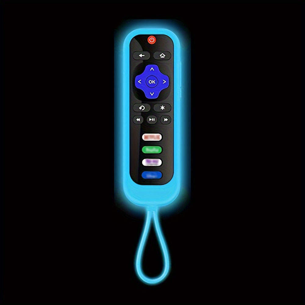 TV Remote Control Cover, Luminous Silicone Remote Control Protective Case With Rope