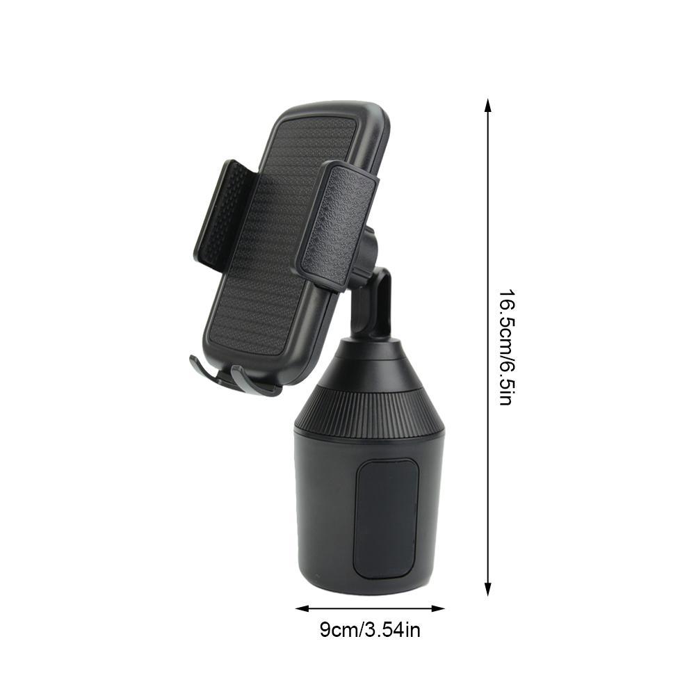 Universal Car Cup Holder Phone Mount with Rotating Stand and Adjustable Drink Holder