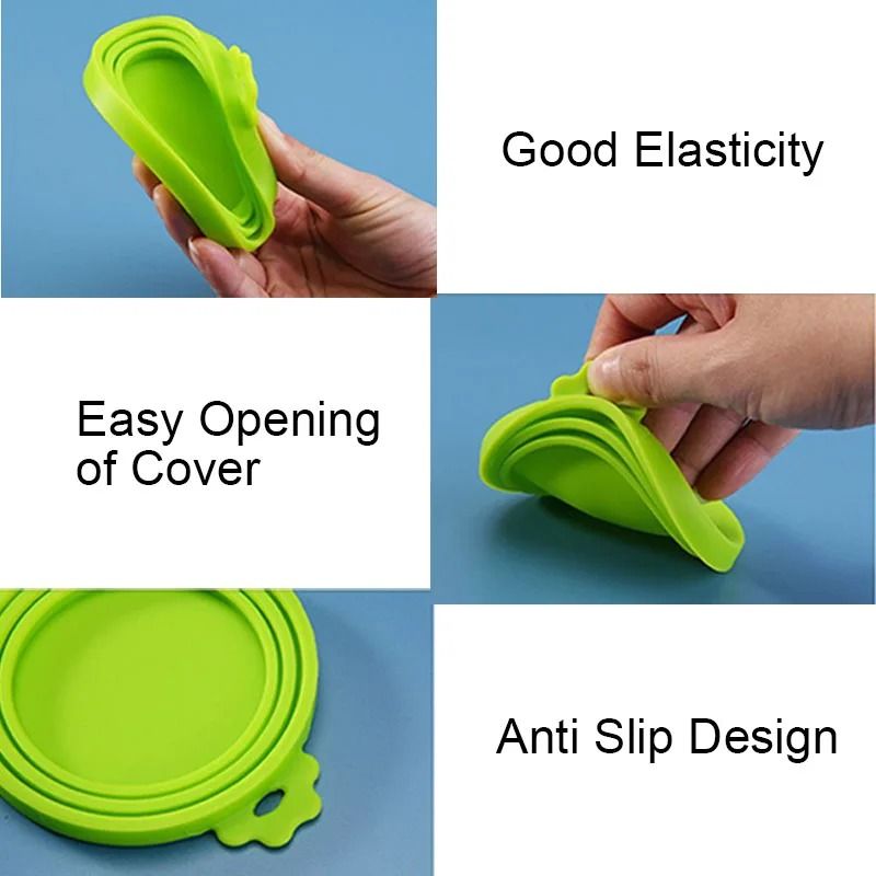 Reusable Pet Food Can Cover and Spoon Set