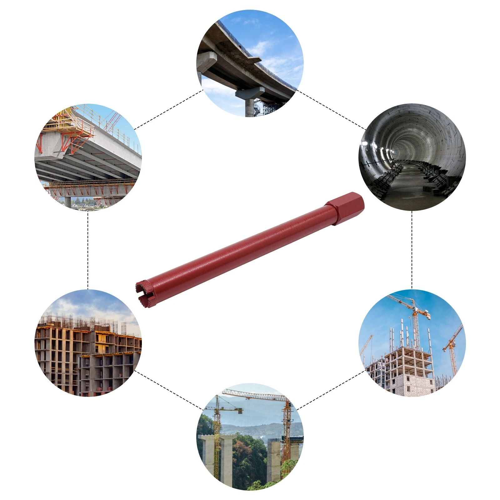 Drilling Bit for Masonry Tile, Wet Diamond Core Drill Bit Concrete Brick