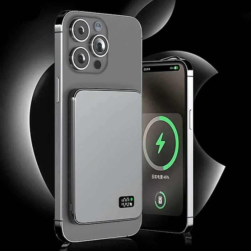 Ultra-Thin Magnetic Power Bank – LED Display MagSafe Fast Charger for iPhone, Samsung & AirPods
