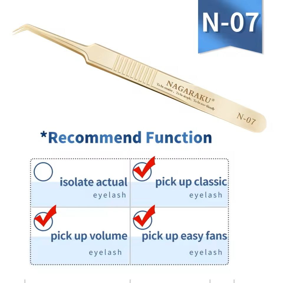 Womens Stainless Steel Eyelash Extension Tweezers