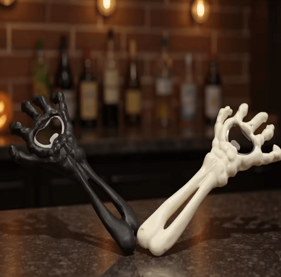 Skeleton Hand Cast Iron Bottle Opener Horror Themed Bar Accessories