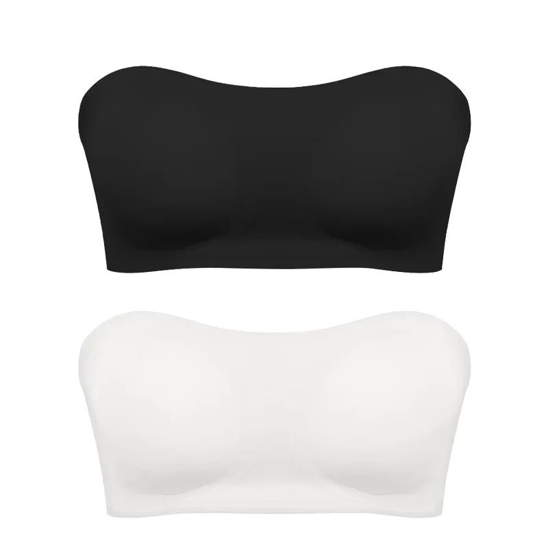 Seamless Ice Silk Strapless Push Up Anti-Slip Bra