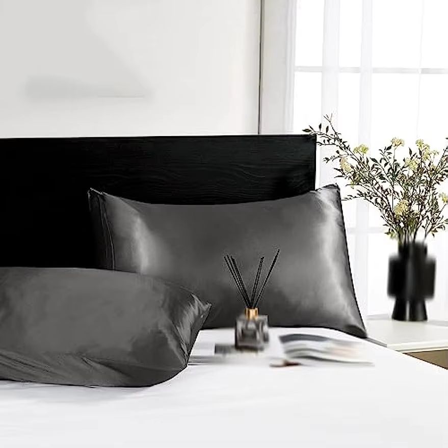 2-Pack Satin Silk Pillowcases – Super Soft Standard Size Pillow Covers for Hair and Skin Care