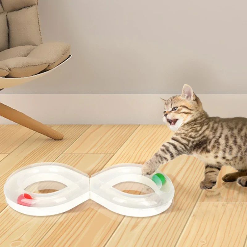 Interactive Cat Toy Turntable - Teasing Stick Tunnel Set