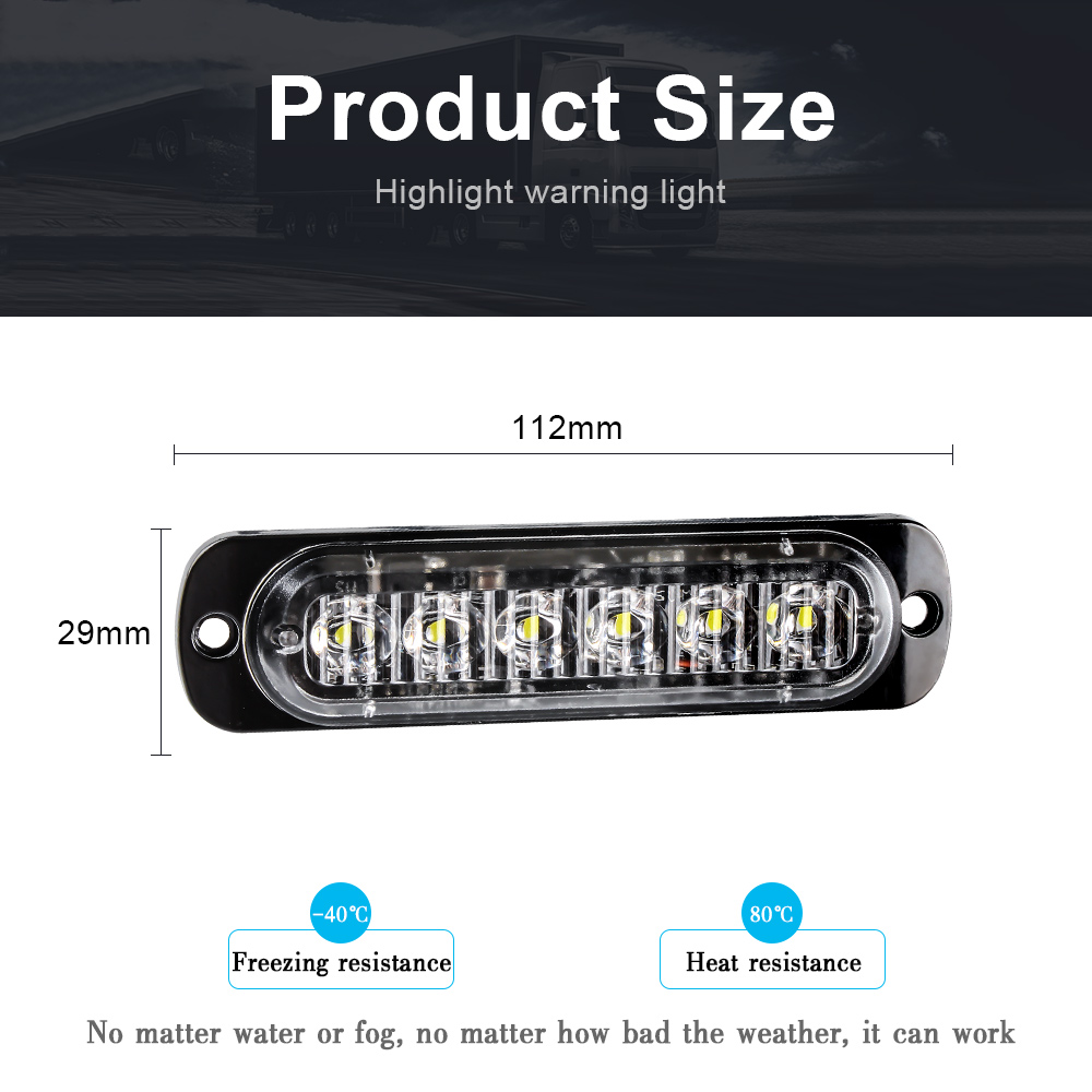 Car Emergency LED Strobe Light, Truck Flashing Grille Lights, Police Warn Light, LED Strobe Bar