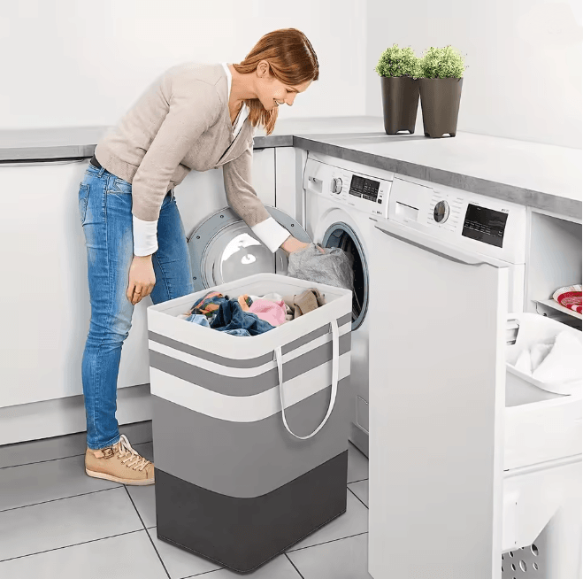 75L Large Laundry Hamper Basket with Handles Durable Clothes Storage Bag