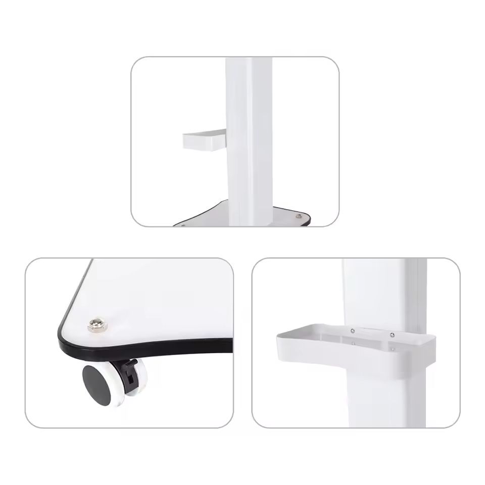 3-Tier Rolling Beauty Salon Trolley with Push Handle and Storage Shelves