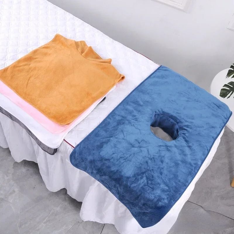 Thickened Spa Massage Table Face Towel Large Massage Bed Face Cover with Breathing Hole