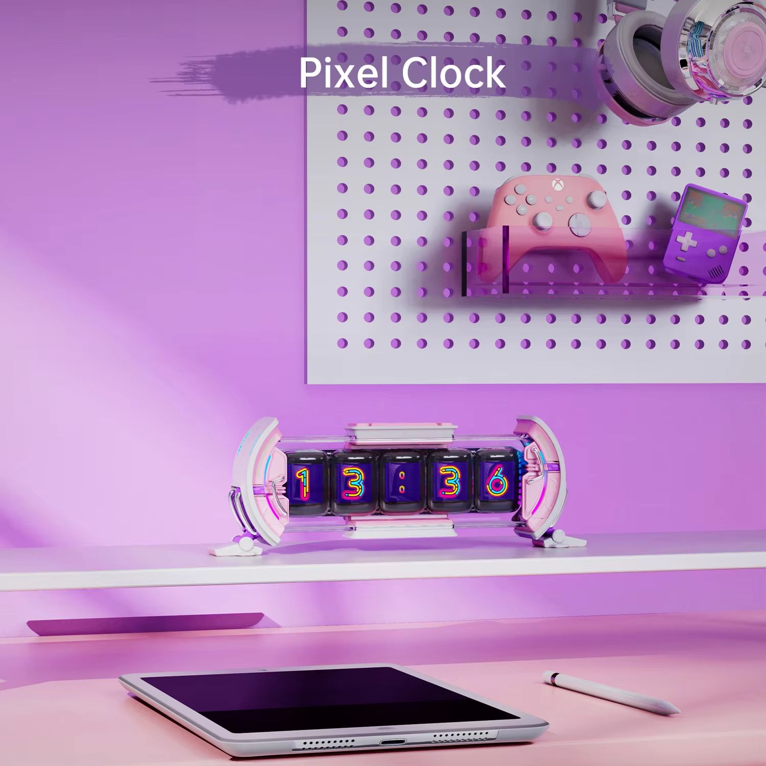 Divoom Times Gate Smart Pixel Clock – App-Controlled Digital Display with Weather, Stocks & Gaming Widgets