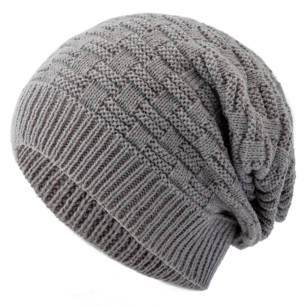 Long Size Knitted Cap, New Unisex Winter Hat, Solid Bonnet Cap for Men and Women, Casual Beanies
