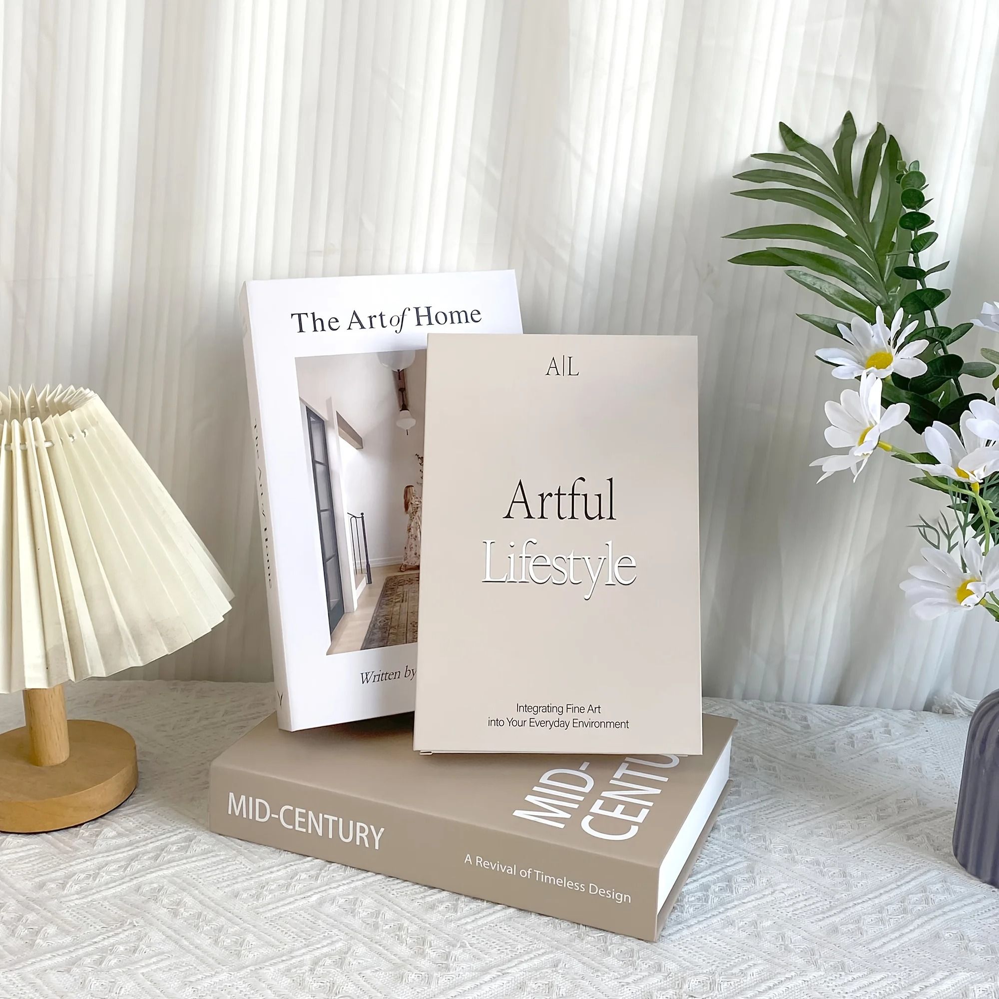 Decorative Fake Books Set Minimalist Coffee Table Display Home Decor Accents