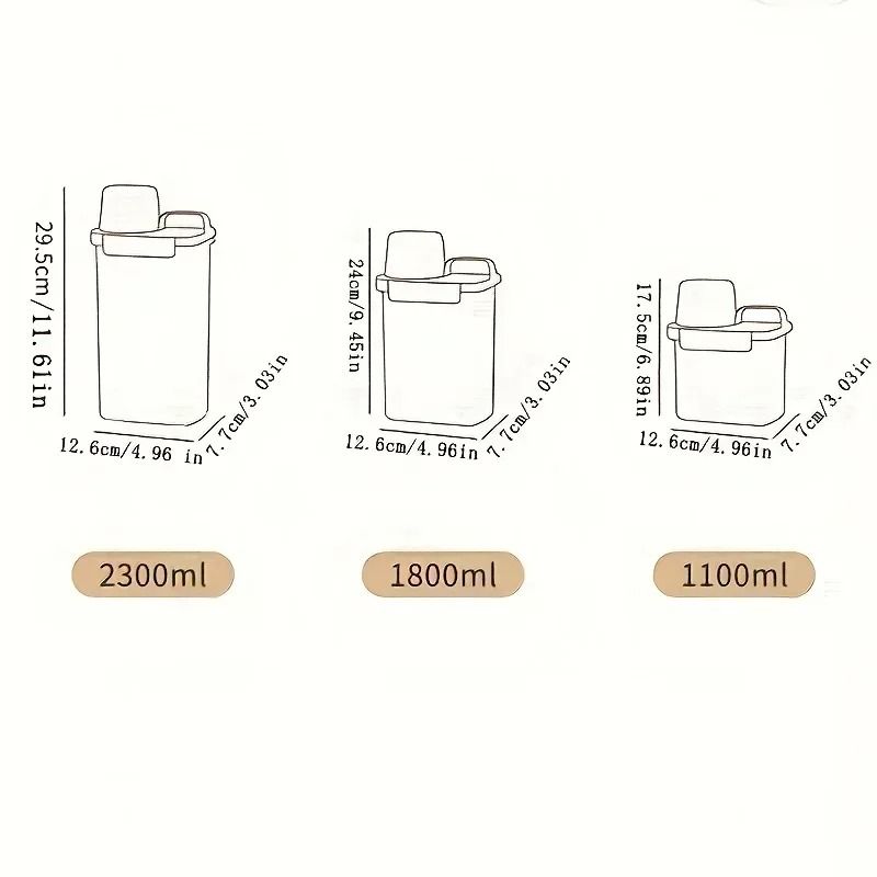 Airtight Laundry Powder Dispenser with Measuring Cup