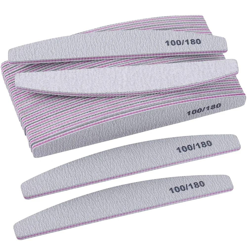 Professional Nail File Set 80 100 Grit Manicure Buffer Tools