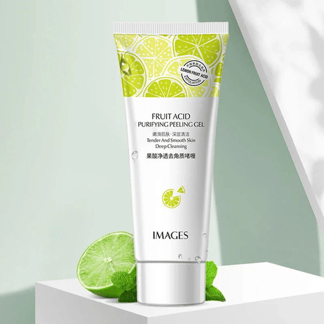 Natural Fruit Acid Peeling Gel Gentle Facial Exfoliating Cleanser