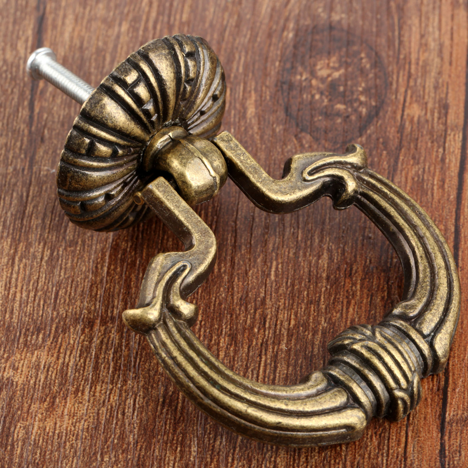 Antique Bronze Cabinet Handle Vintage Drawer Ring Pull Decorative Hardware for Cabinets