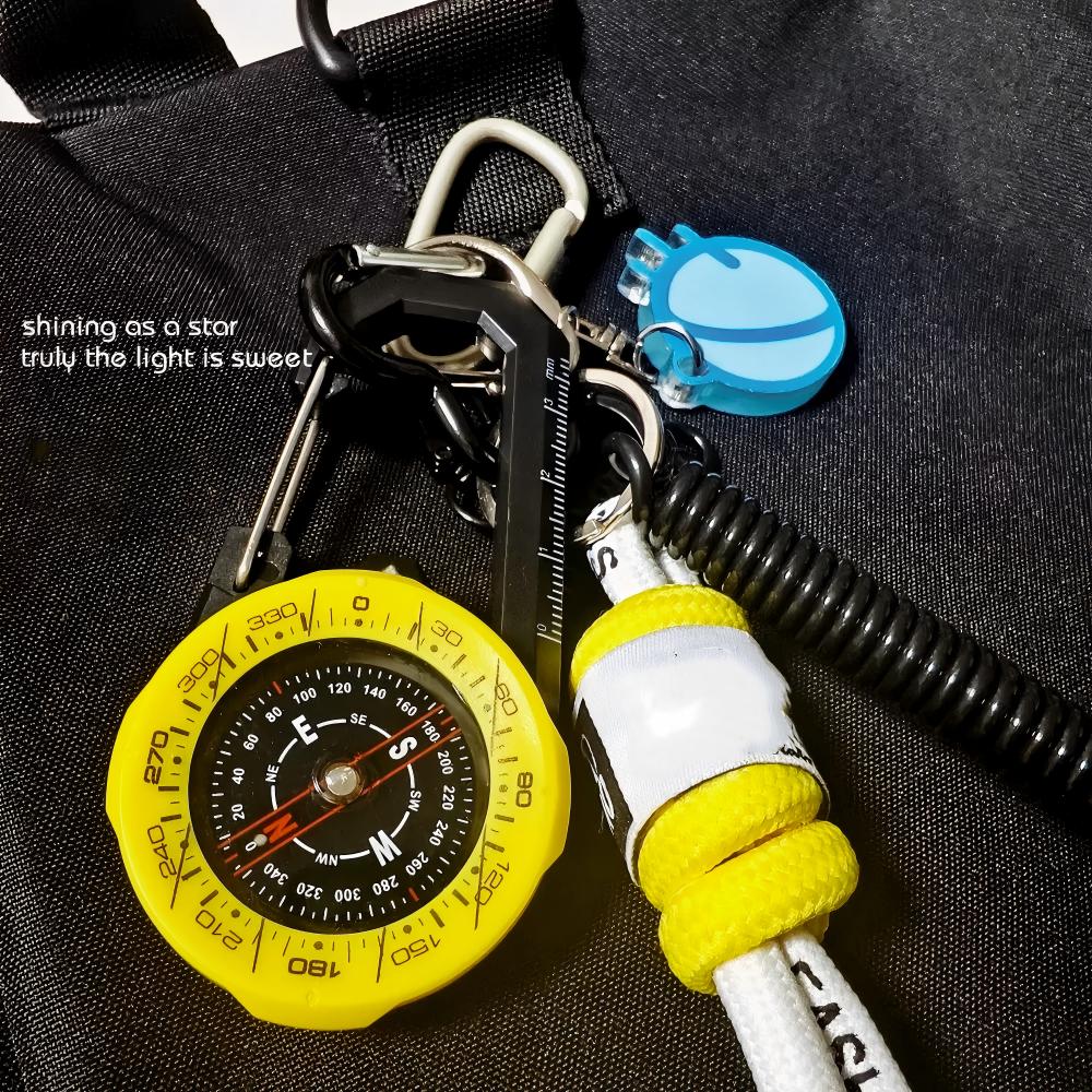 Waterproof Carabiner Compass – Portable Outdoor Guide for Hiking and Camping