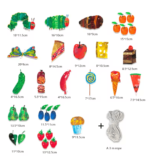 Hungry Caterpillar Classroom Decoration Banner Storybook Party & Wall Decor Set