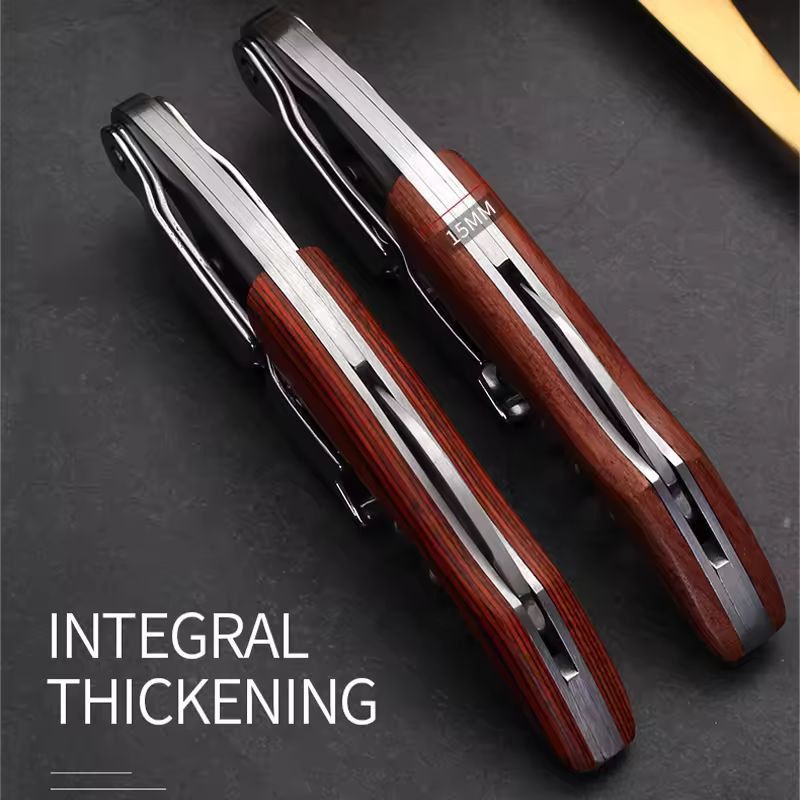 Premium Wood-Handle Corkscrew & Multifunction Bottle Opener, Professional Wine & Beer Key