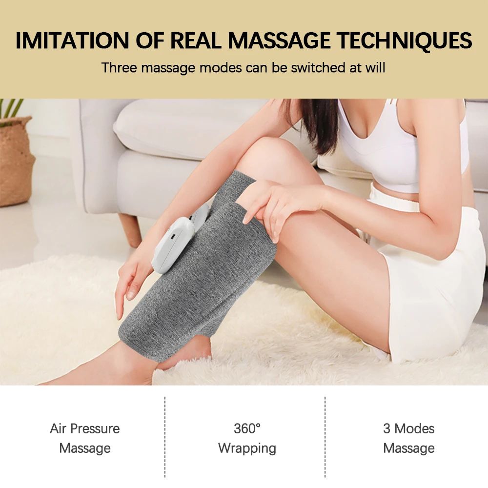 Wireless 360° Air Pressure Calf & Leg Massager with 3 Modes