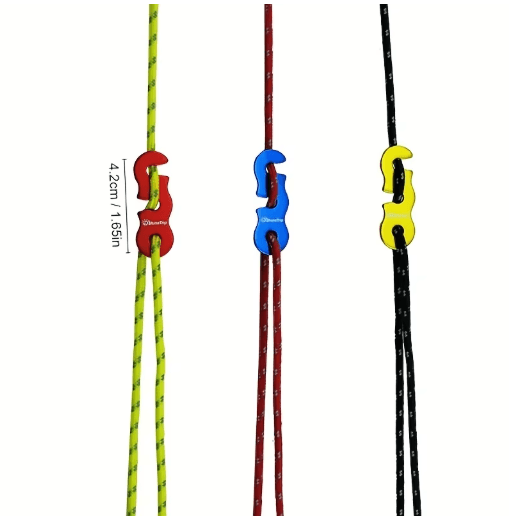 Reflective Tent Ropes Set Windproof Adjustable Camping Guy Lines with Buckles