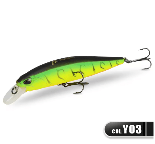 MEREDITH Jerk Minnow 100F Floating Fishing Lure Professional Hard Bait Wobbler 0.8 1.0 m