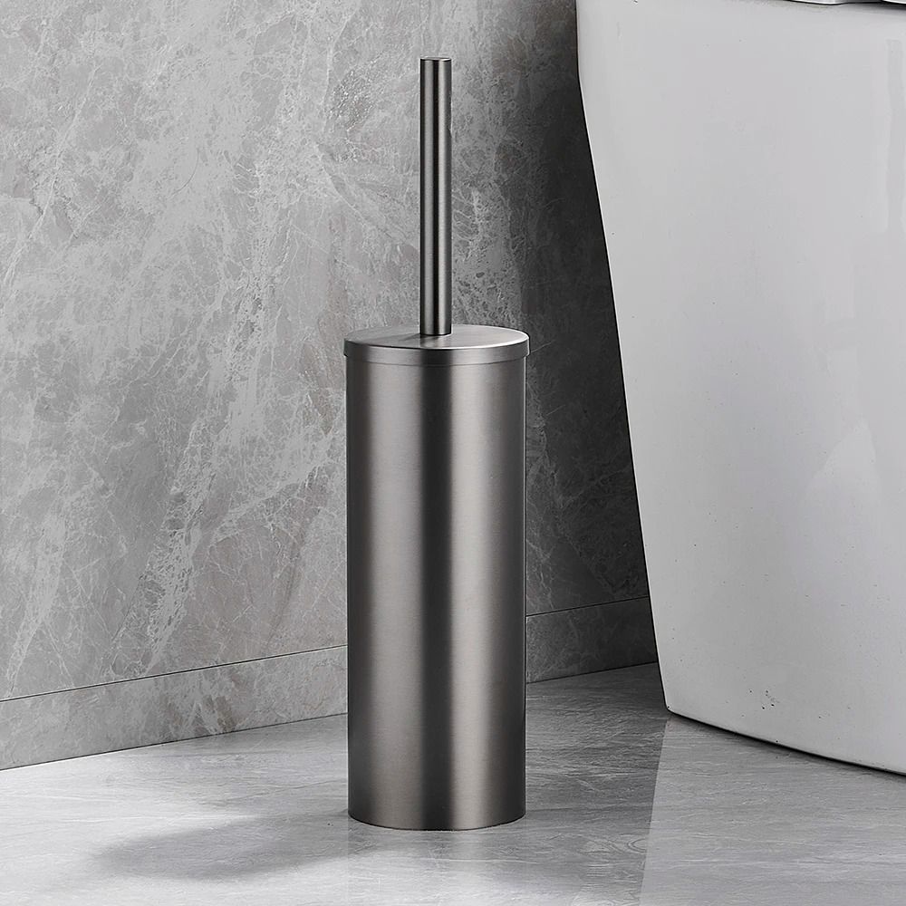 Stainless Steel Wall-Mounted Toilet Brush Set