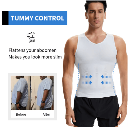 Compression Slimming V-Neck Shapewear Tank Tummy Control Muscle Base Layer