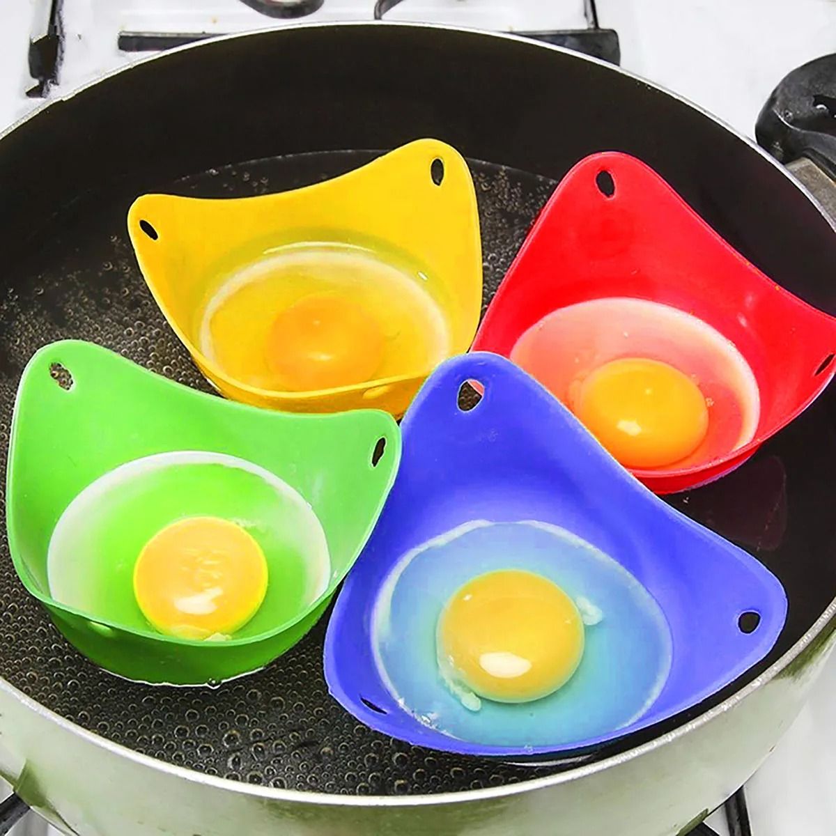 Silicone Egg Poacher Cups Egg Boiler Mold for Microwave Air Fryer Stovetop Cooking