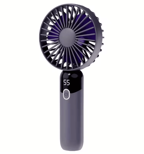 6-Speed Portable Handheld Fan with Digital Display – Neck & Desk Personal Cooling Fan