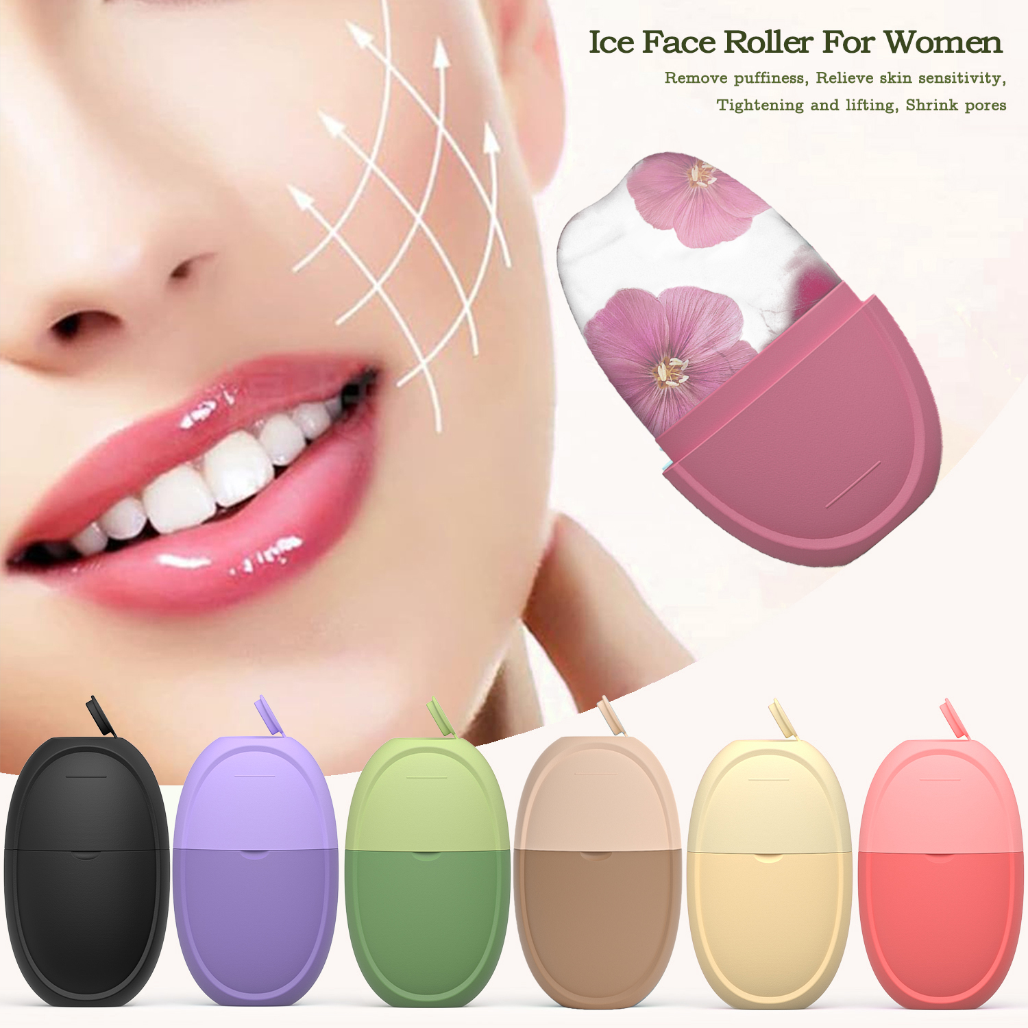 Ice Roller for Face and Eyes Cooling Facial Massager Skin Care Tool